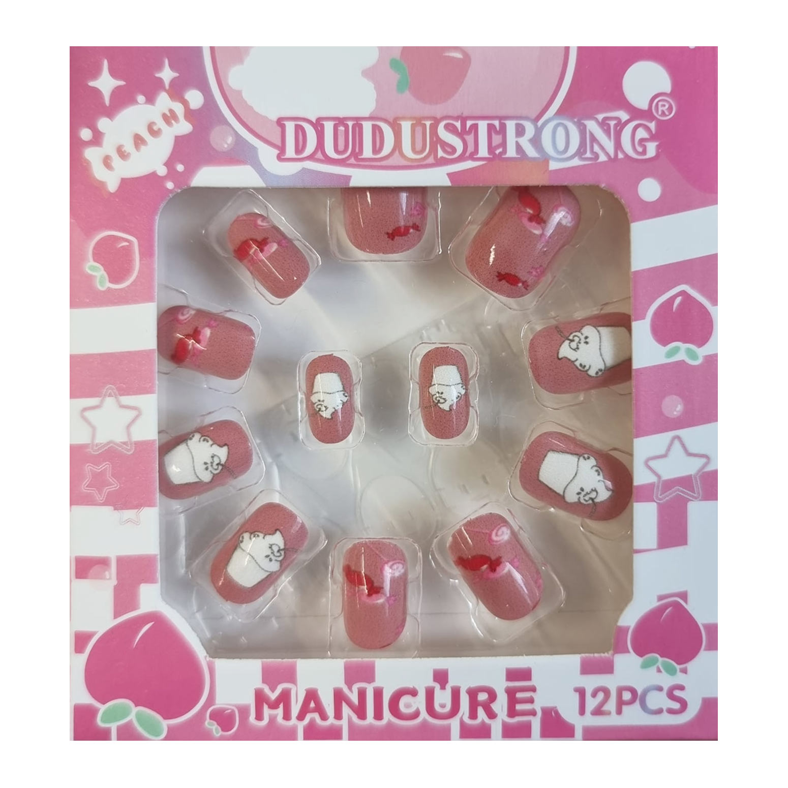 Ψεύτικα Νύχια Χεριών παιδικά για κορίτσι Dudustro cupcake