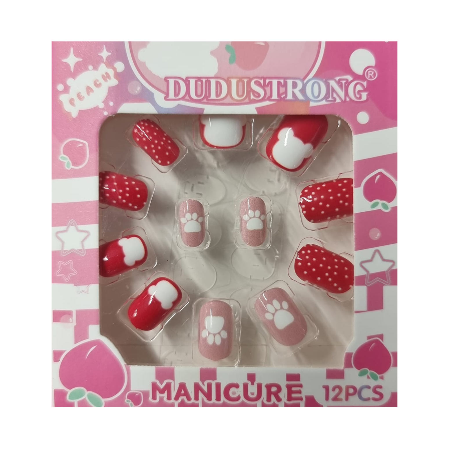 Ψεύτικα Νύχια Χεριών παιδικά για κορίτσι Dudustrong strawberries