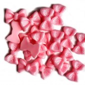 Ροζ με glitter διακοσμητικό φιογκάκι νυχιών 10 τεμάχια