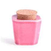 Ποτηράκι ακρυλικού πορσελάνινο ροζ με φελλό