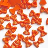 Πορτοκαλί με glitter διακοσμητικό φιογκάκι νυχιών 10 τεμάχια