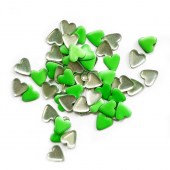 Τρούκς καρδιές Πράσινες 4mm για διακόσμηση νυχιών 30 τεμάχια