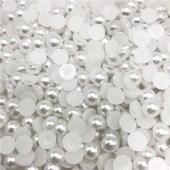 Λευκές Διακοσμητικές πέρλες νυχιών 2mm 100 τεμάχια
