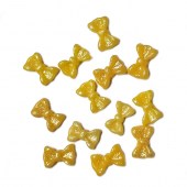 Κίτρινο με glitter διακοσμητικό φιογκάκι νυχιών 3D 10ΤΜΧ