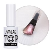 Top Coat Glam για ημιμόνιμο Allelac χωρίς κολλώδη ουσία Pink Glitter