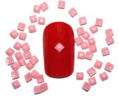 Πέτρες για νύχια τετράγωνες ροζ 50 τεμάχια