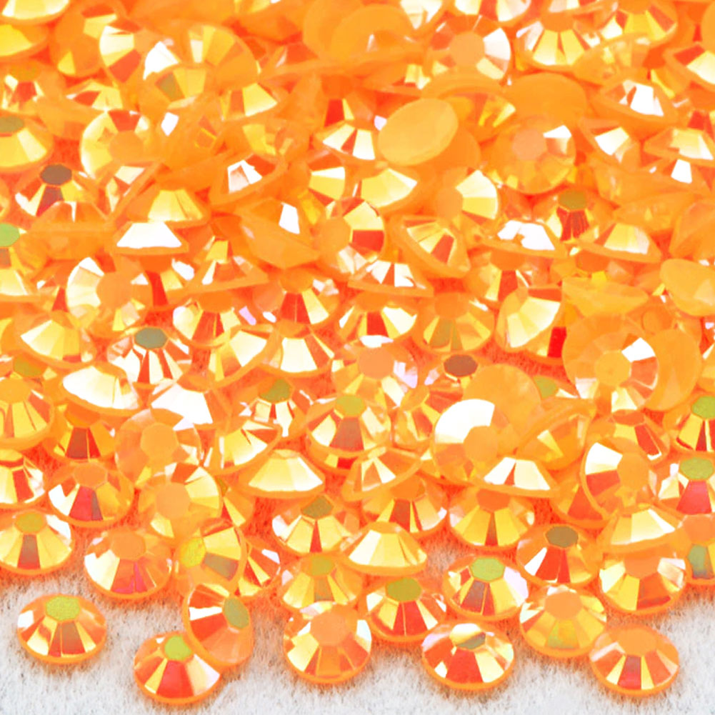 Πορτοκαλί διακοσμητικά στρας για τα νύχια 3mm 100 τεμάχια